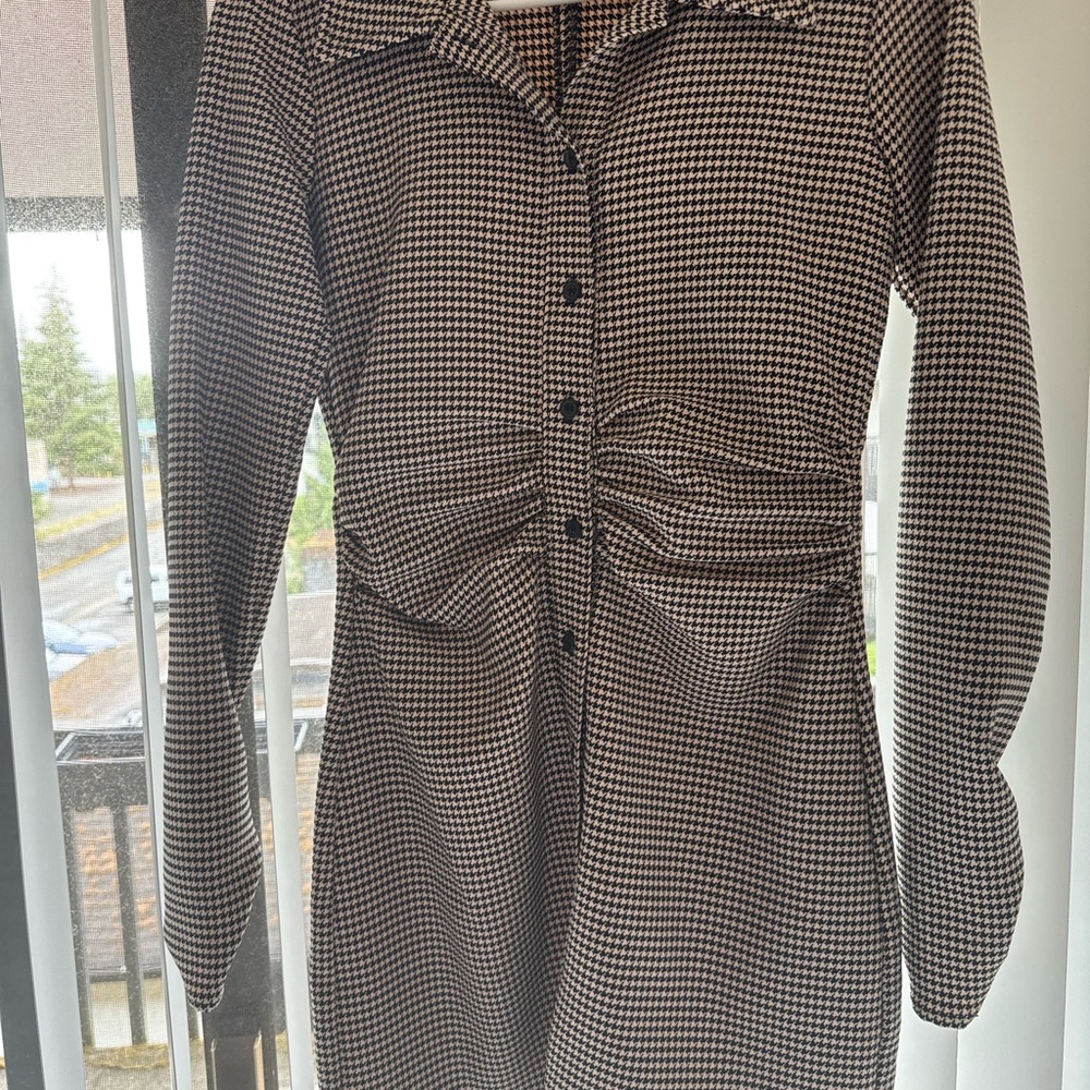 Zara Houndstooth Dress